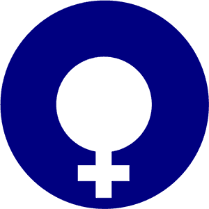 Blue Female Symbol PNG image with transparent background