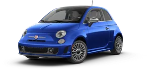 Blue Fiat500 Sport Car PNG Image