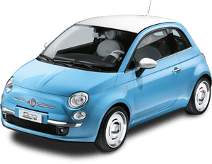 Blue Fiat 500 Vintage 57 Car Png Image - Fiat 500 Vintage Wheels, Transparent Png PNG with transparent background
