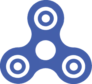 Blue Fidget Spinner Graphic PNG Image