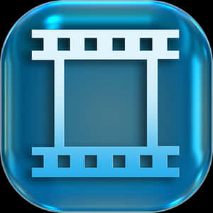 Blue Film Reel Icon PNG image with transparent background