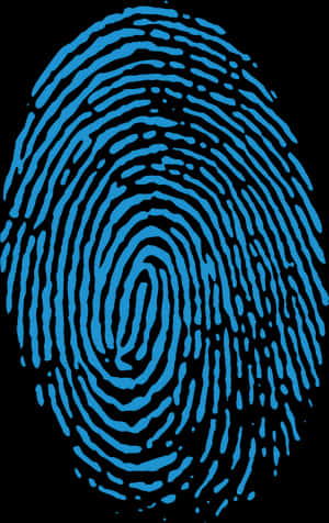 Blue Fingerprint Illustration PNG image with transparent background