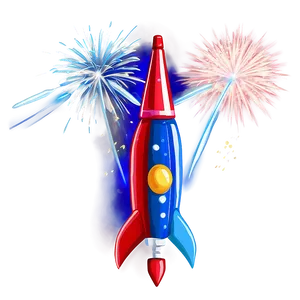 Blue Firework Rocket Png Qlk PNG Image