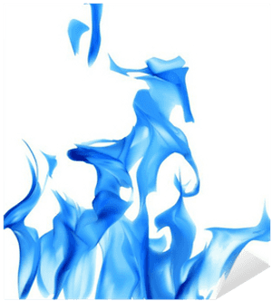 Vinilo Pixerstick Ilustración Con Fuego Azul Aislado - Flame PNG image with transparent background