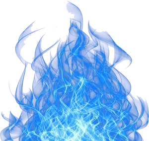 Blue Flame Ethereal Dance PNG Image