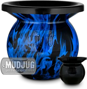 Blue Flame Mudjug Portable Spittoons PNG Image