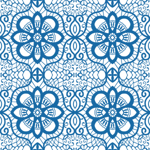 Blue Floral Pattern Design PNG Image