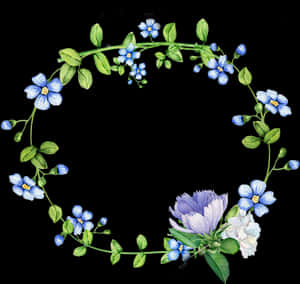 Blue,flower,forget Me Not,plant,clip Art,borage Glory - Transparent Flower Border Blue Png, Png Download PNG with transparent background