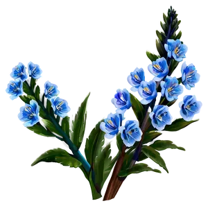 Blue Flower Bush Png 06122024 PNG Image