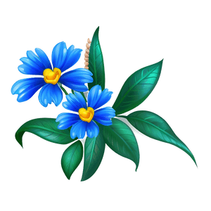 Blue Flower Clipart PNG yxw43 PNG image with transparent background