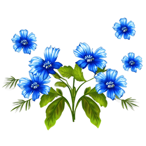 Blue Flower PNG uef62 PNG image with transparent background