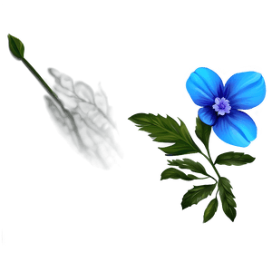 Blue Flower PNG wom71 PNG image with transparent background