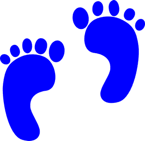 Clip Art Blue Baby Footprint Clipart - Foot Print Clipart, HD Png Download PNG image with transparent background