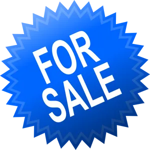 Blue For Sale Sign Graphic PNG Image