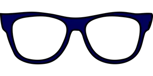 Blue Frame Glasses Vector PNG Image