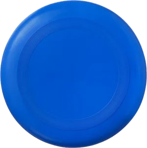 Blue Frisbee Top View PNG Image