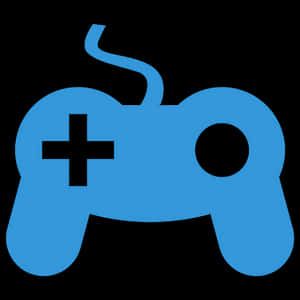Blue Game Controller Icon PNG image with transparent background