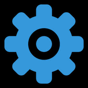 Blue Gear Icon PNG image with transparent background