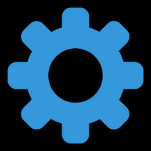 Blue Gear Icon PNG image with transparent background