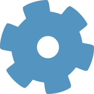 Blue Gear Setting Icon PNG Image