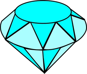 Blue Gemstone Vector Illustration PNG Image