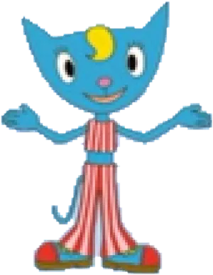 Blue Genie Character PNG Image