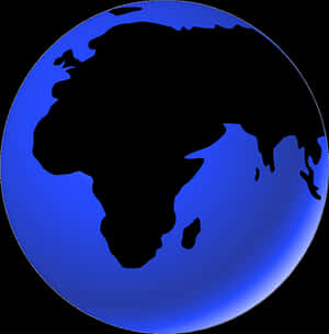 Blue Globe Africa Highlight PNG image with transparent background