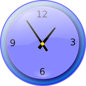 Blue Glow Analog Clock PNG Image