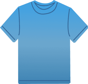 Blue Gradient T Shirt Graphic PNG image with transparent background