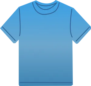 Blue Gradient T Shirt Graphic PNG Image