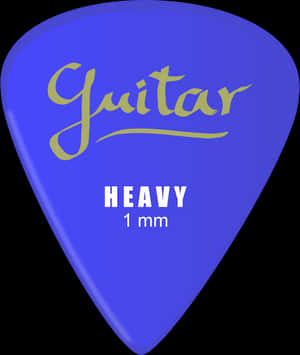 Blue Guitar Pick Heavy1mm PNG with transparent background