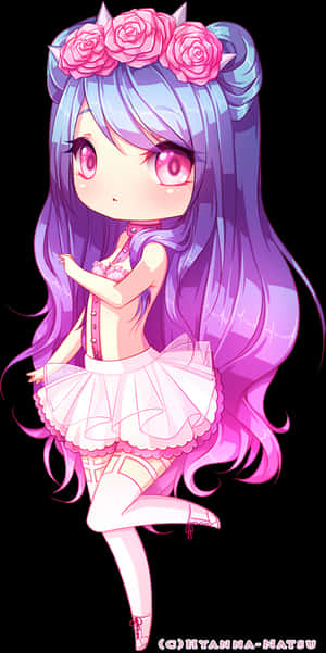 Hyanna-natsu, Cute, Pink, Hot Pink, Chibi, Anime, Girl, - Anime Girl Ballet Chibi, HD Png Download PNG image with transparent background