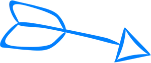 Blue Hand Drawn Arrow PNG Image