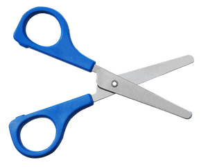 Blue Handled Scissors Open PNG