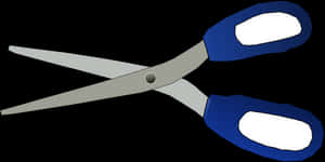 Blue Handled Scissors Vector PNG