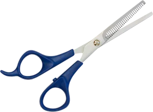 Blue Handled Texturizing Hair Scissors PNG Image