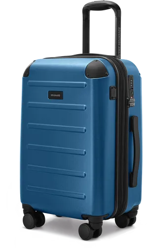 Blue Hardshell Carry On Luggage PNG Image