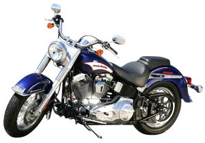 Blue Harley Davidson Motorcycle PNG Image