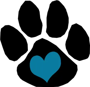 Blue Heart Graphic PNG Image