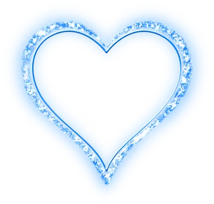 Blue Heart Love Frame PNG Image