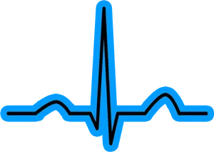 Blue Heartbeat Line Graphic PNG Image