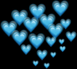 Art - Blue Heart Emojis Png, Transparent Png PNG with transparent background