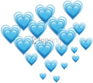 Blue Hearts Abstract PNG Image