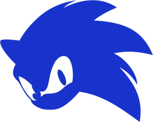 Blue Hedgehog Silhouette Graphic PNG Image