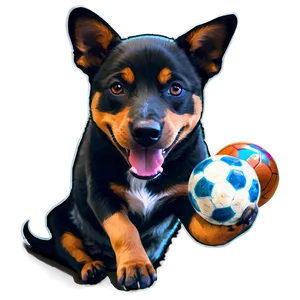 Blue Heeler With Ball Png 26 PNG Image