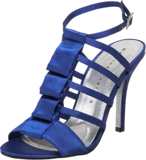 Blue High Heel Sandal Product Photo PNG Image