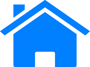 Blue Home Icon PNG Image