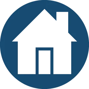 Blue Home Icon PNG Image