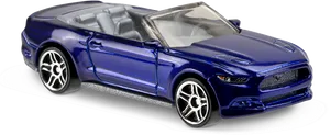 Blue Hot Wheels Convertible Mustang PNG Image