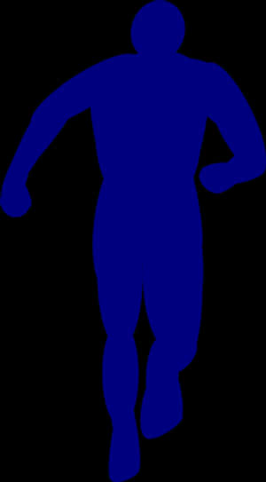 Blue_ Human_ Silhouette_ Outline PNG with transparent background